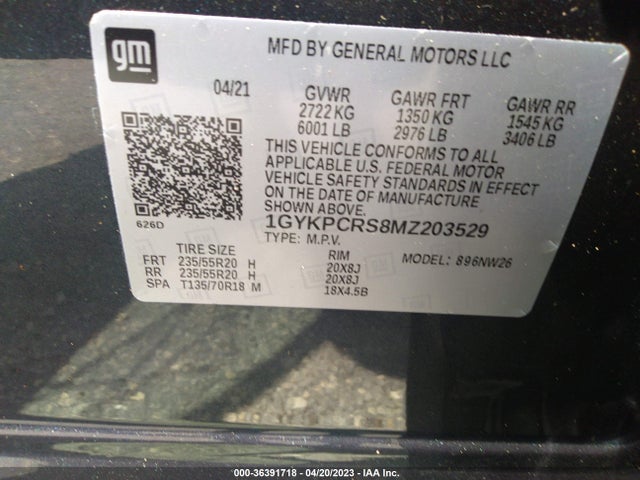 Cadillac Xt6 Premium Luxury 2021 1GYKPCRS8MZ203529 Image 9