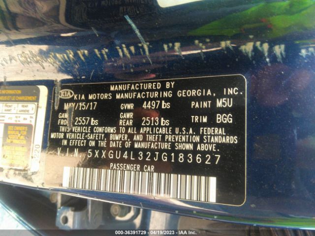 5XXGU4L32JG183627 KIA OPTIMA EX
