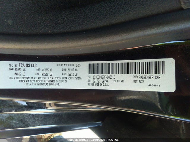 1C3CCCBB7FN665515 Chrysler 200 S