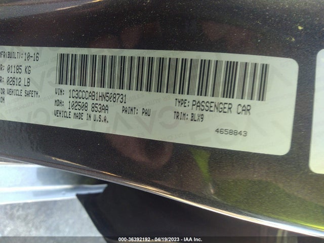 Chrysler 200 Limited Platinum 2017 1C3CCCAB1HN508731 Image 9