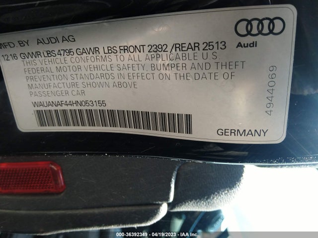 WAUANAF44HN053155 Audi A4 PREMIUM