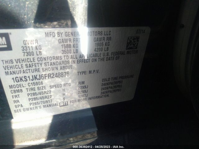1GKS1JKJ6FR248876 GMC YUKON XL DENALI