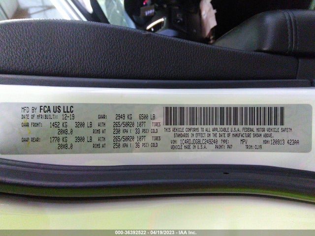 Dodge Durango Gt Plus 2020 1C4RDJDG8LC249240 Image 9