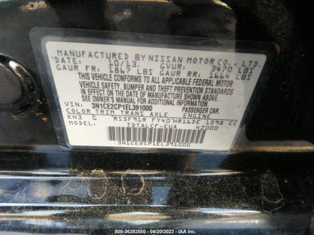 3N1CE2CP1EL391000 Nissan Versa Note S