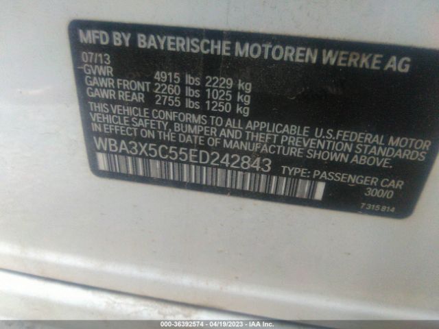 WBA3X5C55ED242843 BMW 3 Series Gran Turismo 328i Xdrive