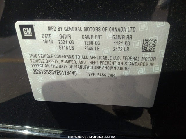 2G61S5S31E9178440 Cadillac Xts Platinum