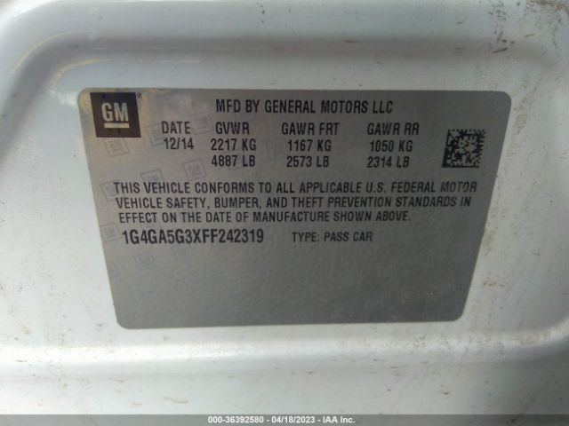 1G4GA5G3XFF242319 Buick Lacrosse Base