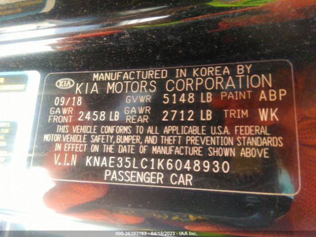 KNAE35LC1K6048930 KIA STINGER GT