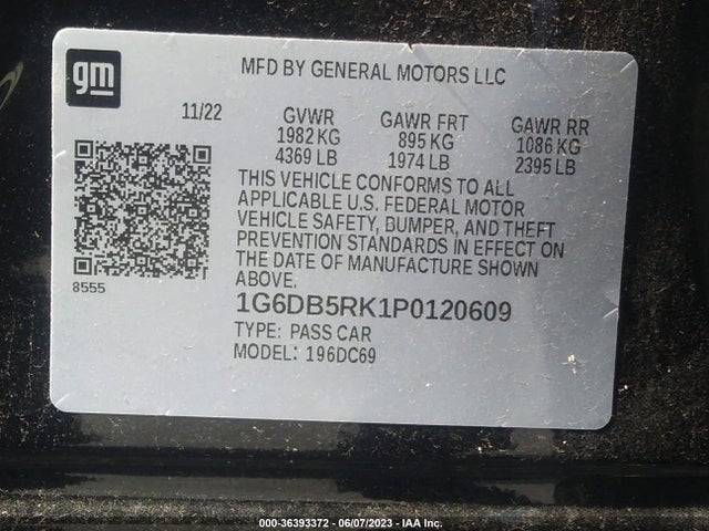 2023 Cadillac CT4, VIN: 1G6DB5RK1P0120609