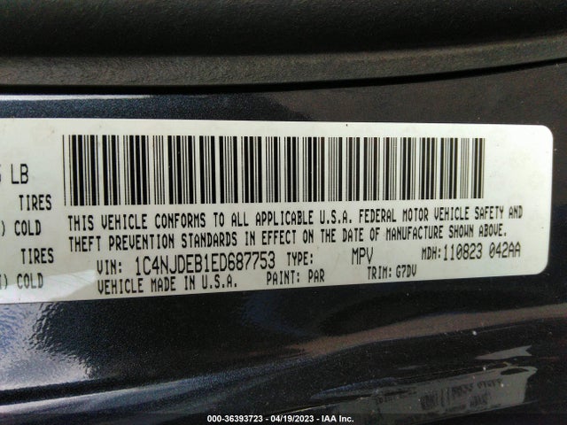 1C4NJDEB1ED687753 Jeep Compass Latitude