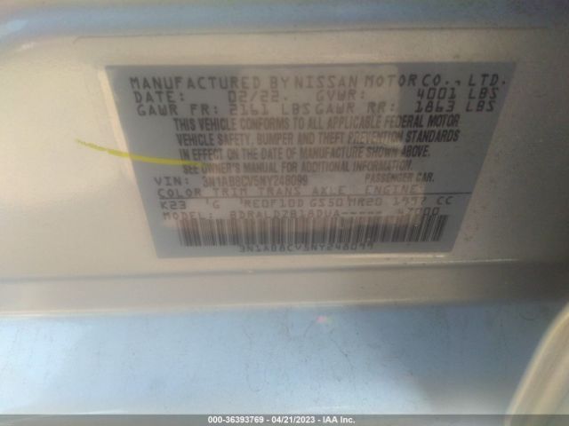 3N1AB8CV5NY248099 Nissan SENTRA SV