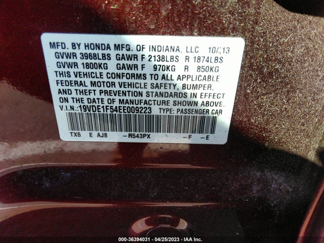 19VDE1F54EE009223 Acura Ilx Premium Pkg