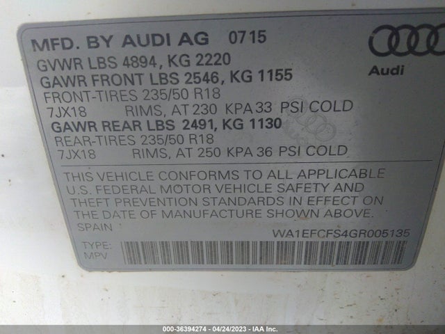 WA1EFCFS4GR005135 Audi Q3 Premium Plus