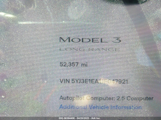 Tesla Model 3 Range Battery 2018 5YJ3E1EA1JF047921 Image 9