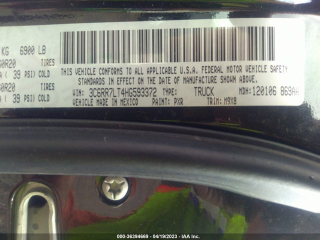 3C6RR7LT4HG593372 RAM 1500 Big Horn