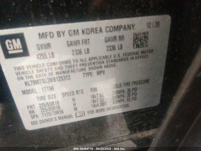 Chevrolet Trailblazer Rs 2021 KL79MTSL3MB125313 Image 10