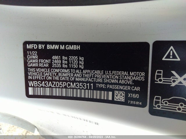 BMW M4 Competition Xdrive 2023 WBS43AZ05PCM35311 Image 8