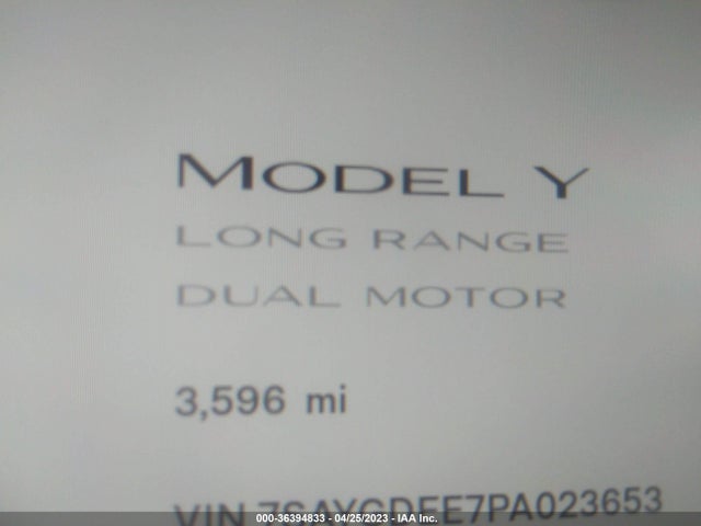 Tesla Model Y Long Range 2023 7SAYGDEE7PA023653 Image 9
