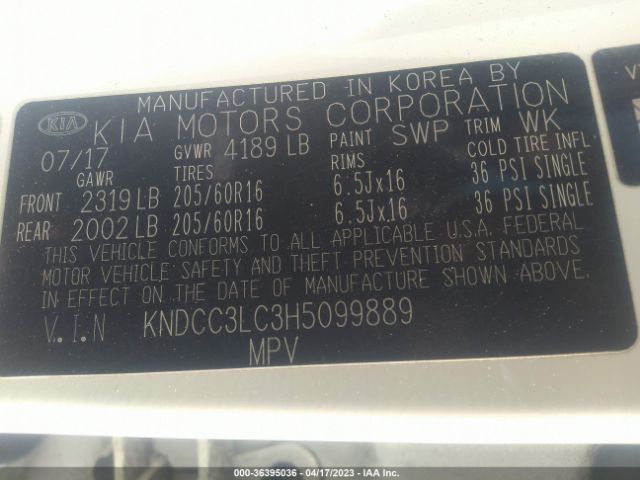 KNDCC3LC3H5099889 KIA NIRO EX