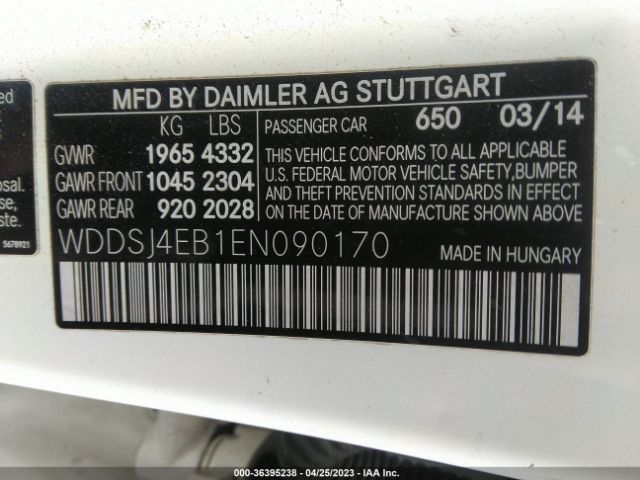 WDDSJ4EB1EN090170 Mercedes-Benz Cla-class Cla 250