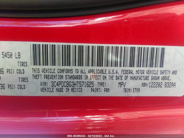 3C4PDCBG3HT571625 Dodge Journey Sxt