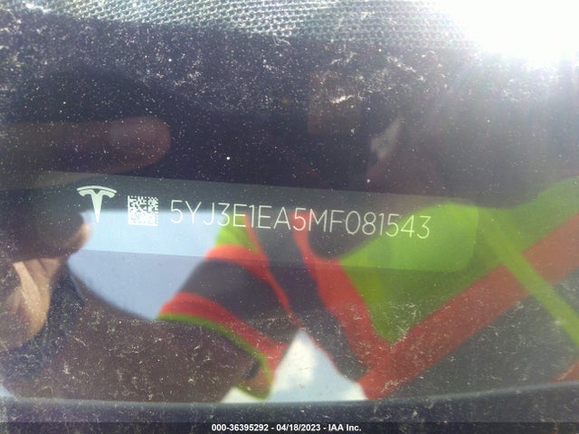 Tesla Model 3 Standard Range Plus 2021 5YJ3E1EA5MF081543 Image 10