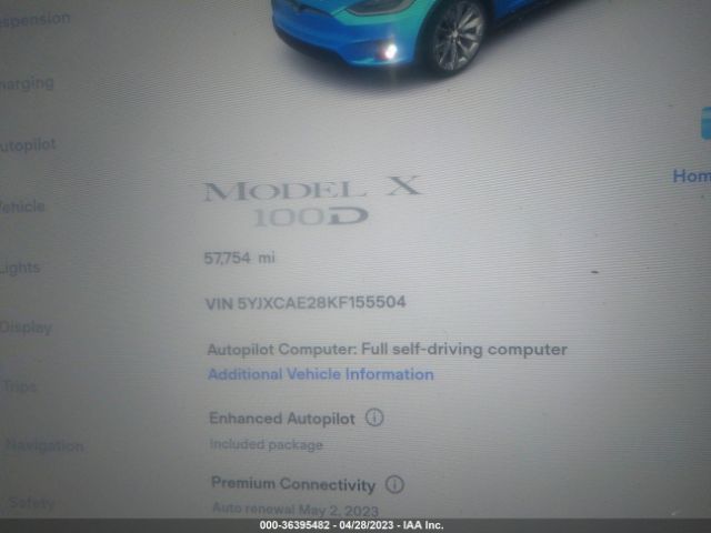 5YJXCAE28KF155504 Tesla MODEL X