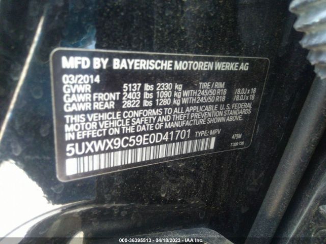 5UXWX9C59E0D41701 BMW X3 Xdrive28i