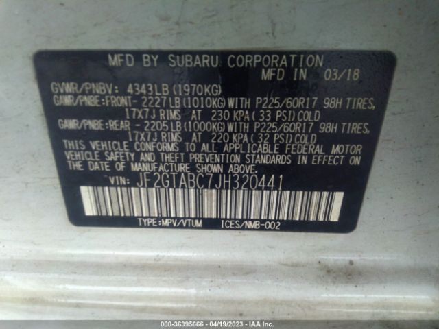 JF2GTABC7JH320441 Subaru Crosstrek Premium