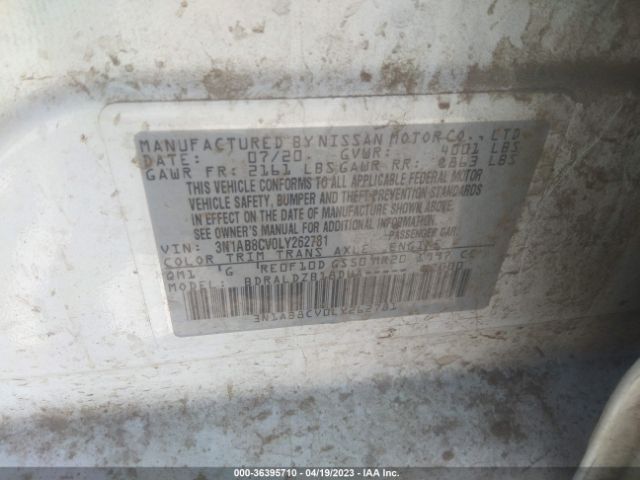 3N1AB8CV0LY262781 Nissan SENTRA SV