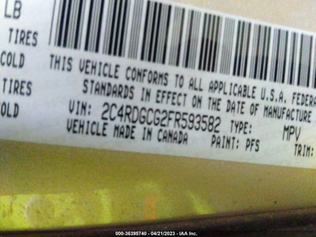 2C4RDGCG2FR593582 Dodge Grand Caravan Sxt