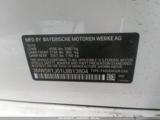 3MW5R1J01L8B13804 BMW 3 Series 330i