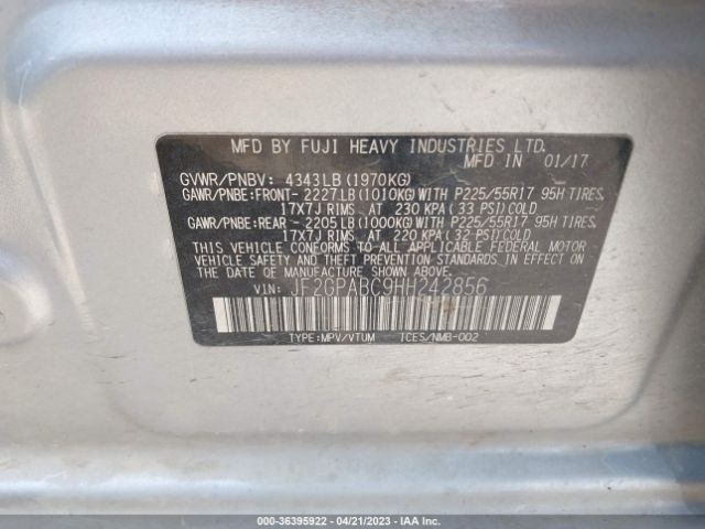JF2GPABC9HH242856 Subaru Crosstrek Premium