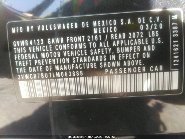3VWCB7BU7LM053888 Volkswagen Jetta S/se/r-line