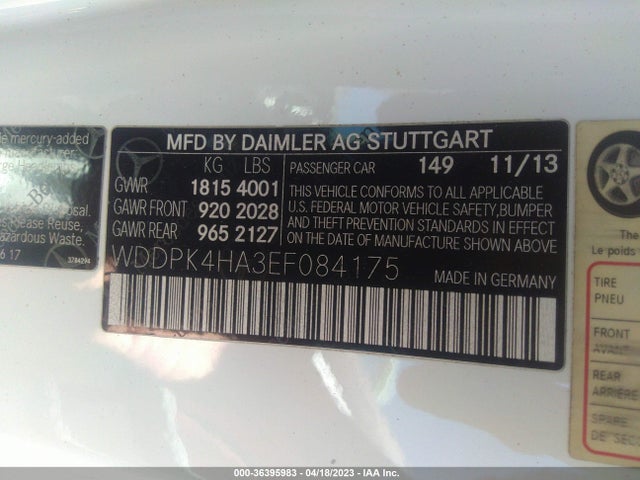 2014 Mercedes-Benz SLK-Class, VIN: WDDPK4HA3EF084175