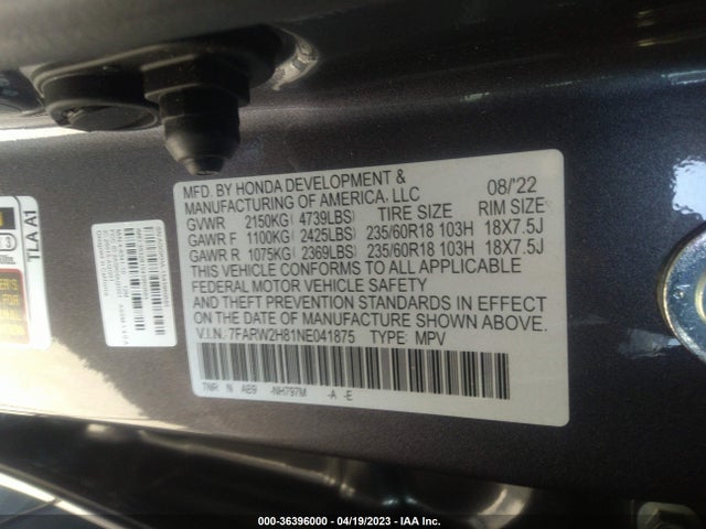 Honda Cr-v Ex-l 2022 7FARW2H81NE041875 Image 11
