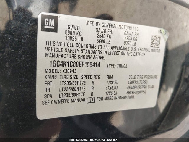 2014 Chevrolet Silverado 3500, VIN: 1GC4K1C80EF155414