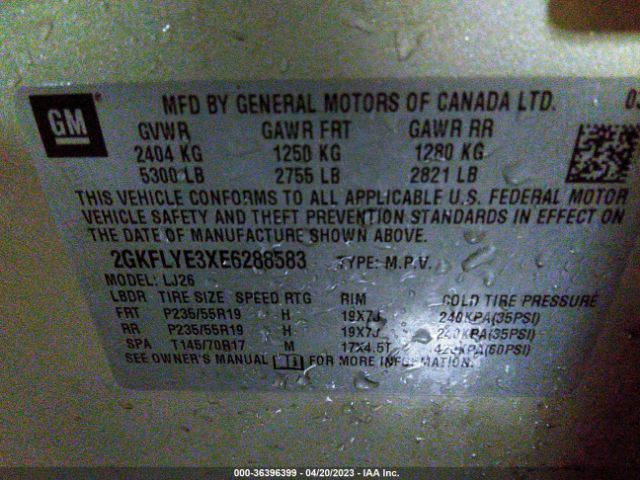 2GKFLYE3XE6288583 GMC Terrain Slt