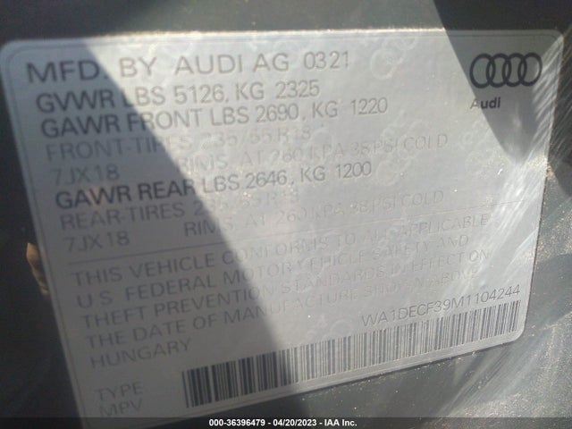 WA1DECF39M1104244 Audi Q3 S Line Premium