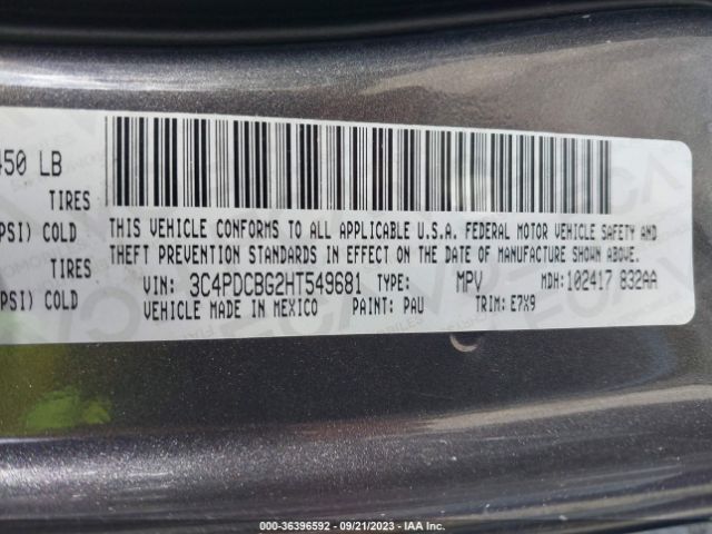 3C4PDCBG2HT549681 Dodge Journey Sxt