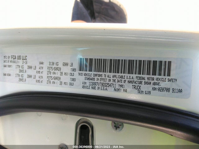 1C6RR7VT9GS254711 RAM 1500 Laramie