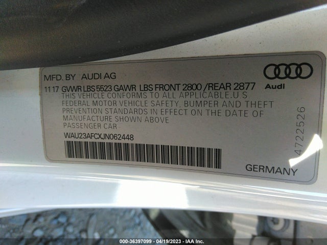 WAU23AFCXJN062448 Audi A7 Prestige