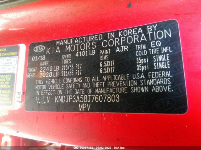 KNDJP3A58J7607803 KIA SOUL +