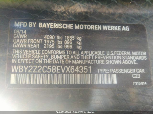 WBY2Z2C58EVX64351 BMW I8