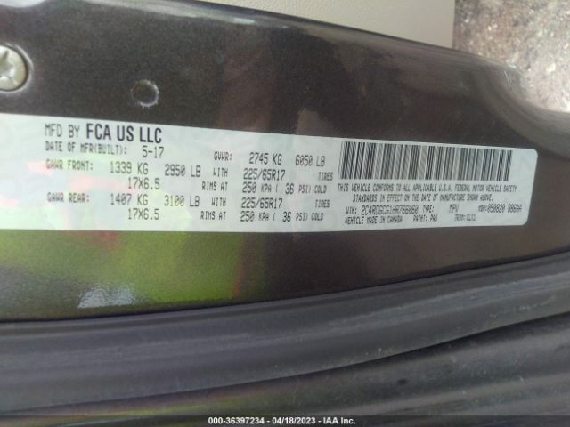 2C4RDGCG1HR766060 Dodge Grand Caravan Sxt