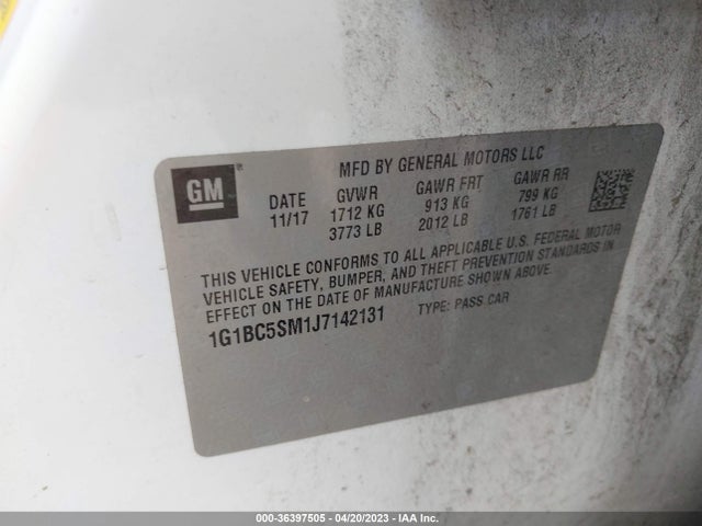Chevrolet CRUZE LS 2018 1G1BC5SM1J7142131 Image 9