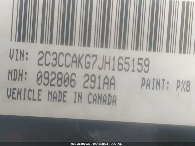 Chrysler 300 Limited 2018 2C3CCAKG7JH165159 Image 9