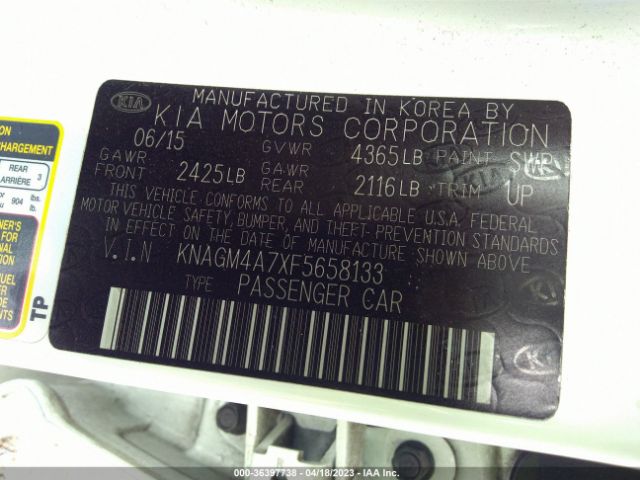 KNAGM4A7XF5658133 KIA Optima Lx