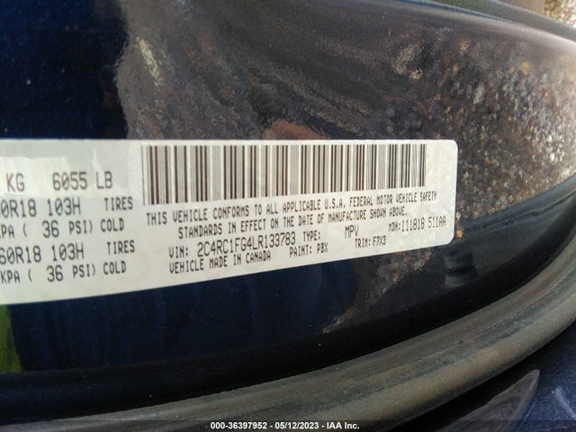 2C4RC1FG4LR133783 Chrysler Pacifica Touring