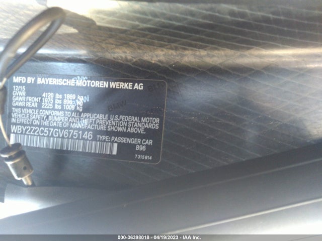2016 BMW i8, VIN: WBY2Z2C57GV675146